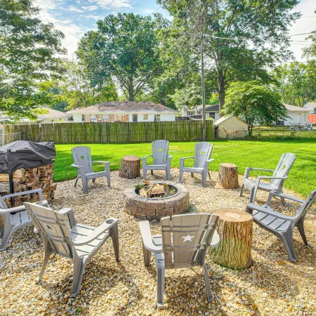 Stylish & Modern Lenexa Haven w/ Fire Pit & Deck!