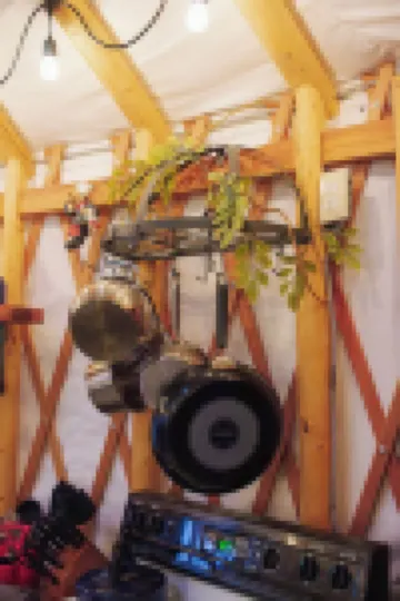 Blue yurt, out in the woods! Unplugged, you are out in nature away from it all.