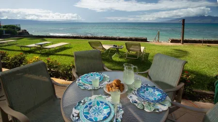 True Beachfront Luxury! Downstairs unit oceanfront 20' to water! NO resort fees.