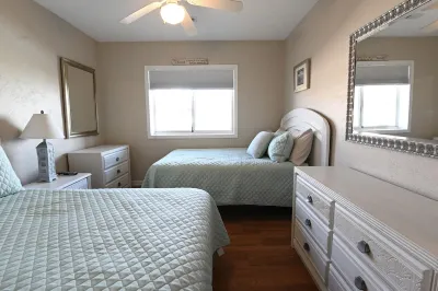 Ocean front 2 bedroom / 2 bathroom condo.  Sleeps 6.  Elevator/pool/grill.