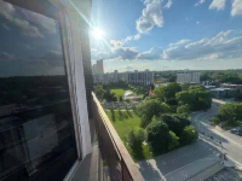 2B-2B centrally located in Omaha with skyline balcony views.