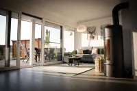 Modern vacation home with terrace and outdoor sauna