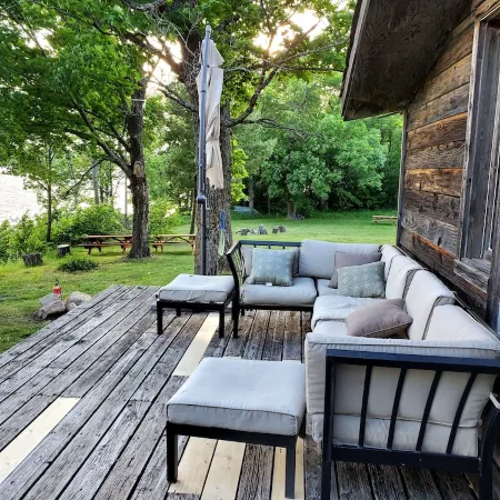 Cozy Lake Front Cabins perfect for  summer, fall and winter