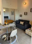 Air-Conditioned T1 Apartment for 2 People, Terrace with Sea View, Garden & Parking