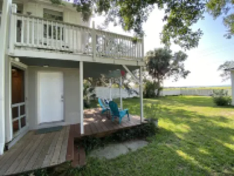Marshfront Suite downstairs @ the Sea Pear Cottage — views + steps to the beach!