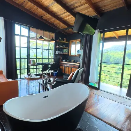 Sitting on stilts, Stuido Wow has spectacular volcano, lake & rain forest views!