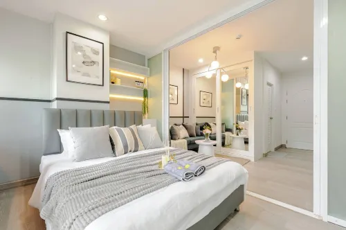 1 BR / 5 Mins BTS Baring / WiFi / 7-11 / Lotus - Condos