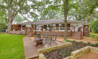 Private Dock: Lakefront Enchanted Oaks Retreat