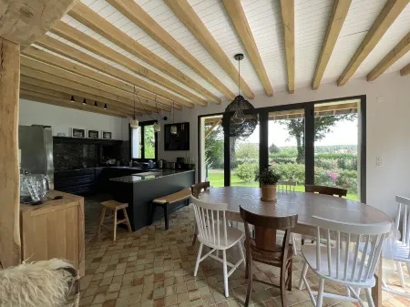 Renovated country property with fireplace, near forest