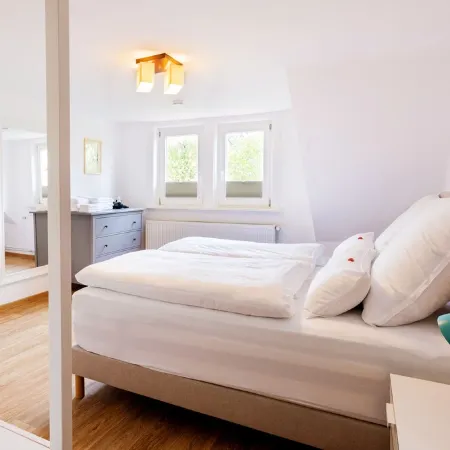Modern apartment in a half-timbered house in the city center
