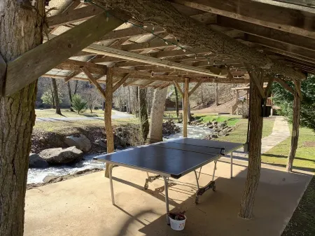 Creek Front Family Getaway in the Great Smoky Mountains with Hot Tub