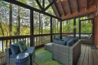 Lakeside Cabin w/ mountain views, dock, fire pit, hot tub, and much more!