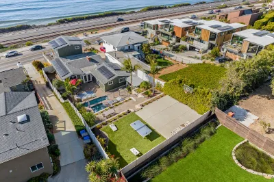 Heated Saltwater Pool and Hot Tub - Elegant Ocean View Retreat Hotels near Cardiff State Beach