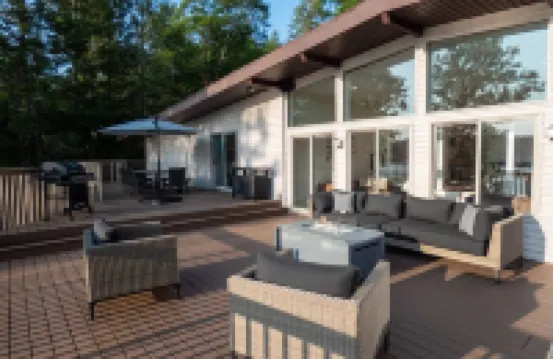 Lakefront Retreat with Hot Tub and Dock Access - Stunning Modern Oasis