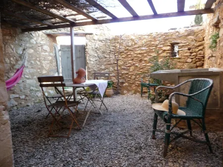 Charming house for 2/3 people in the light of the Luberon Отели в г. Рюстрель