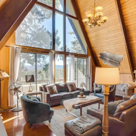 A-Frame Home w/ 3 Decks & Lake Arrowhead Views!
