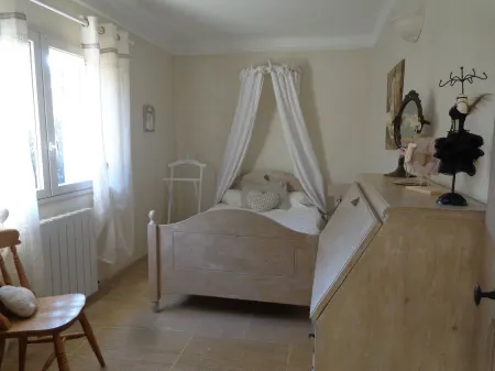 Typical and luxurious house in the very heart of provence with swimming pool .