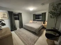 Midcentury Rambler with large backyard and open patio.
