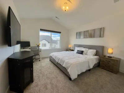 Lehi Retreat: Silicon Slopes/Thanksgiving Pt: Indoor Games,Fully Stocked Kitchen 레히 레이크뷰 에스테이츠 공원 주변 호텔