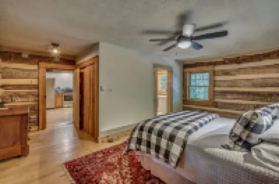 Hand Hewn Log Cabin Newly Renovated, rustic-modern design