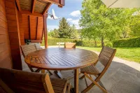 New stylish chalet made in wood in the mountain