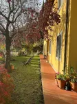A Terrace Overlooking the Sea and the Hills of Versilia - Villaer