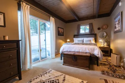 Fireplace and Sunny Entertainment Deck - Cozy Charming Retreat