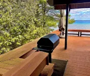 Beautiful Home w/ 2 fireplaces, Deck, and 75ft of Private Higgins Lake Frontage