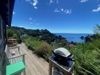 Rustic cabin, sea views, deck, bbq, kayak/SUP, wifi, 2 mins walk to beach, pets - Chalets