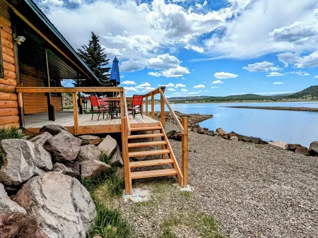 Lakeside lodging, fishing and recreation.