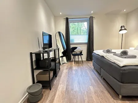 Elegant new building between Hamburg & Lübeck, Baltic Sea with parking lot in Reinfeld