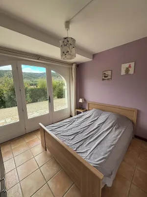 Large Provencal villa with panoramic view very close to Vallon Pont d 'Arc