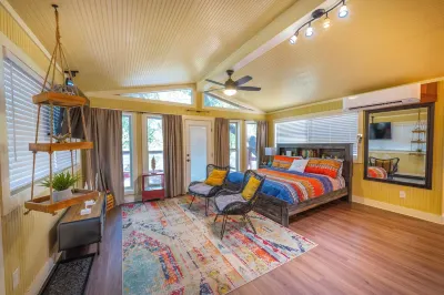 Tipis on the Guadalupe Hotels near Camp Fimfo Texas Hill Country