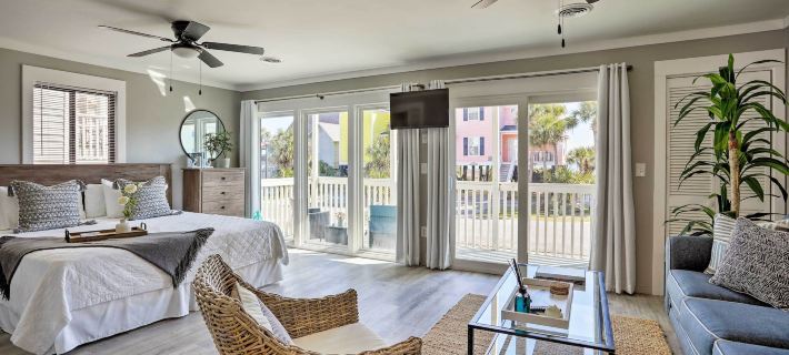 Walk to Surfside Beach: Studio w/ Covered Balcony Hotele w: Surfside Beach