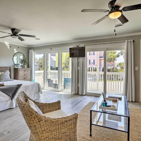 Walk to Surfside Beach: Studio w/ Covered Balcony