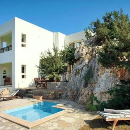 Villa Ares with Private Pool and a Spectacular Seaview 150m from the Beach
