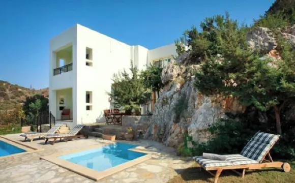 Villa Ares with Private Pool and a Spectacular Seaview 150m from the Beach