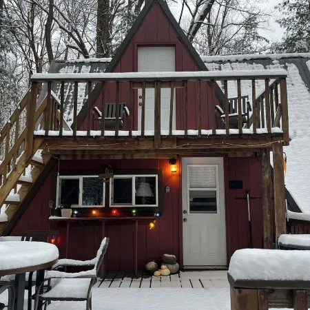 Waterfront A- Frame With Dock, Canoe + Kayaks