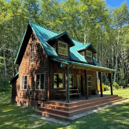 Lower Twin Cabin - 34 beautiful private acres of forest, meadows and riverfront.