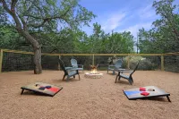 NEW! Modern Hill Country Hideaway Deck Firepit Games