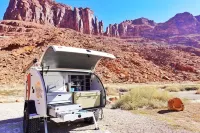 Red Rock Base Camps Teardrop Trailer #3. Take your hotel room outside!
