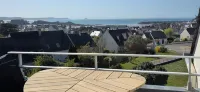 Quiet apartment with exceptional sea view on the heights of Erquy comfort + parking