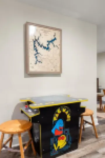 Lake Allatoona house with private dock, hot tub & fire pit. Family and groups!