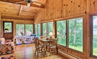 Rustic Cozy Cabin on Island Lake w/ Fire Pit, Dock