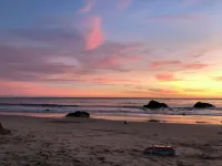 Malibu ocean view private gated house steps down to the quiet Broad Beach