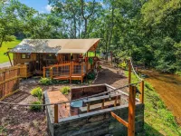 Experience nature, right by Hillsville, Va. a few ft from a stocked creek. Hotels in Piper Gap