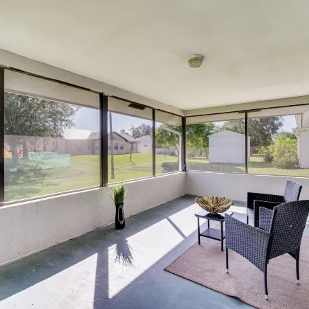 Lanai + Backyard! Sunny Retreat in Palm Bay