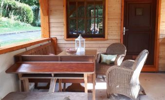 Tidy Chalet with Fireplace, Located in Wooded Area