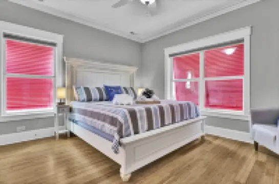 Waterfront; Golf Cart option; hot tub; Kayaks; Peddle Boat; Walk to beach; Ramp