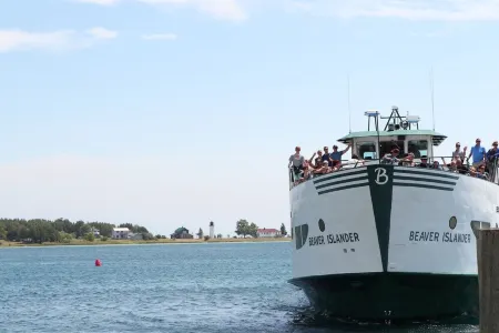 Top Deck!! Beaver Island Harbor view.